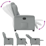 Fauteuil inclinable électrique Gris clair Tissu