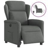 Fauteuil inclinable électrique Gris foncé Tissu