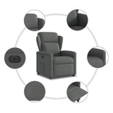 Fauteuil inclinable électrique Gris foncé Tissu