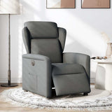 Fauteuil inclinable électrique Gris foncé Tissu