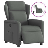 Fauteuil inclinable électrique Gris foncé Tissu