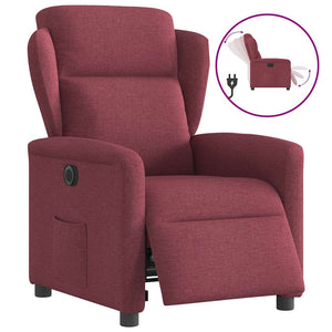 Fauteuil inclinable électrique Rouge bordeaux Tissu