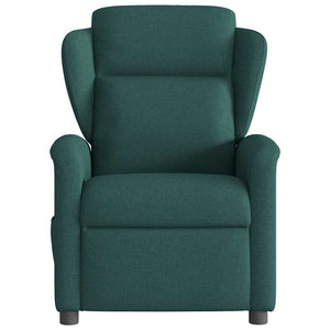 Fauteuil inclinable électrique Vert foncé Tissu