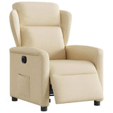 Fauteuil inclinable électrique Crème Tissu