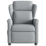Fauteuil de massage inclinable électrique gris clair tissu