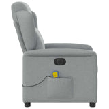 Fauteuil de massage inclinable électrique gris clair tissu