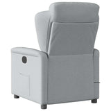 Fauteuil de massage inclinable électrique gris clair tissu