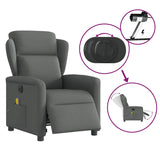 Fauteuil inclinable de massage électrique gris foncé tissu