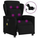 Fauteuil de massage inclinable électrique Noir Tissu