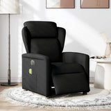 Fauteuil de massage inclinable électrique Noir Tissu