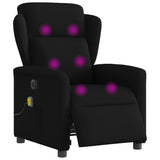 Fauteuil de massage inclinable électrique Noir Tissu