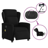 Fauteuil de massage inclinable électrique Noir Tissu