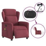 Fauteuil de massage inclinable électrique Rouge bordeaux Tissu