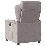 Fauteuil de massage inclinable électrique Taupe Tissu
