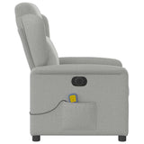 Fauteuil de massage inclinable électrique gris nuage tissu