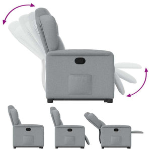Fauteuil inclinable Gris clair Tissu