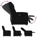 Fauteuil inclinable noir tissu