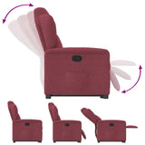 Fauteuil inclinable rouge bordeaux tissu