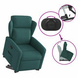 Fauteuil inclinable vert foncé tissu