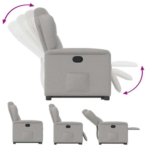Fauteuil inclinable gris nuage tissu