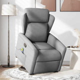 Fauteuil de massage inclinable Gris clair Tissu