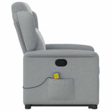 Fauteuil de massage inclinable Gris clair Tissu
