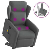 Fauteuil de massage inclinable Gris foncé Tissu