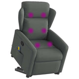 Fauteuil de massage inclinable Gris foncé Tissu