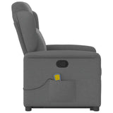 Fauteuil de massage inclinable Gris foncé Tissu