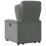 Fauteuil de massage inclinable Gris foncé Tissu
