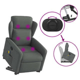 Fauteuil de massage inclinable Gris foncé Tissu
