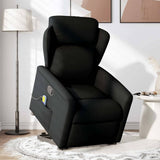 Fauteuil de massage inclinable Noir Tissu
