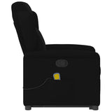 Fauteuil de massage inclinable Noir Tissu