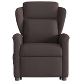 Fauteuil inclinable de massage Marron foncé Tissu