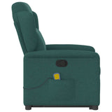 Fauteuil inclinable de massage Vert foncé Tissu
