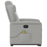 Fauteuil de massage inclinable gris nuage tissu