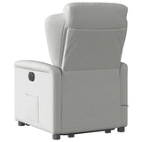 Fauteuil de massage inclinable gris nuage tissu