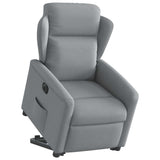 Fauteuil inclinable électrique gris clair tissu