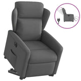 Fauteuil inclinable électrique gris foncé tissu