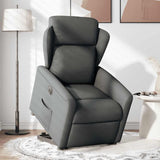 Fauteuil inclinable électrique gris foncé tissu