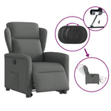 Fauteuil inclinable électrique gris foncé tissu