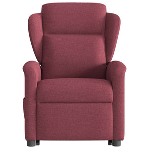 Fauteuil inclinable électrique rouge bordeaux tissu