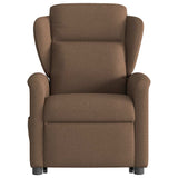 Fauteuil inclinable électrique marron tissu