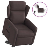 Fauteuil inclinable électrique marron foncé tissu