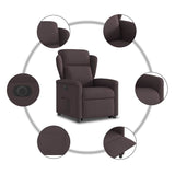 Fauteuil inclinable électrique marron foncé tissu