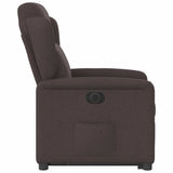 Fauteuil inclinable électrique marron foncé tissu