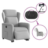 Fauteuil inclinable électrique gris nuage tissu