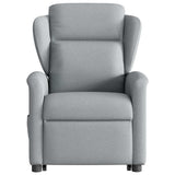 Fauteuil inclinable de massage électrique Gris clair Tissu