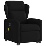 Fauteuil inclinable de massage électrique Noir Tissu