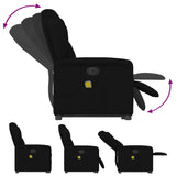 Fauteuil inclinable de massage électrique Noir Tissu